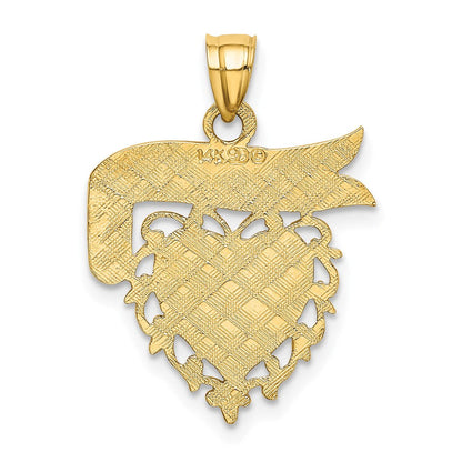 14K Gelbgold Herz-Anhänger "DADDYS GIRL