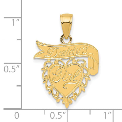 14K Gelbgold Herz-Anhänger "DADDYS GIRL
