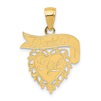 14K Gelbgold Herz-Anhänger "DADDYS GIRL