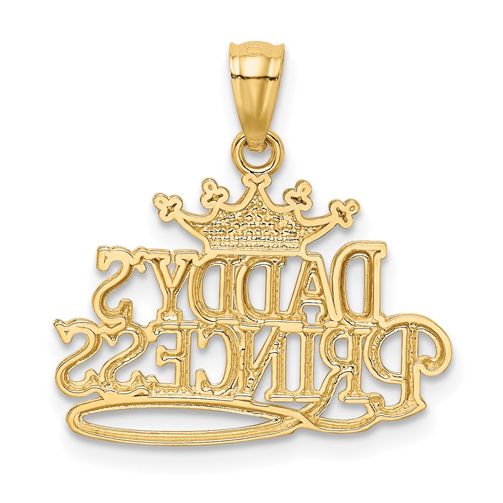 14K Gelb & Rhodium und Daddys Princess Anhänger