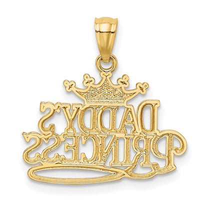 14K Gelb & Rhodium und Daddys Princess Anhänger