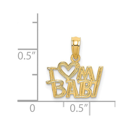 14K Gelbgold I Herz My Baby Charm
