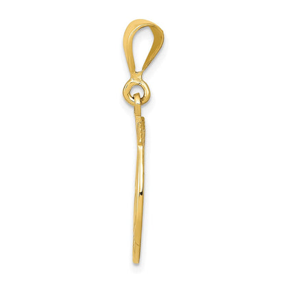 14K Gelbgold Glücksklee-Anhänger