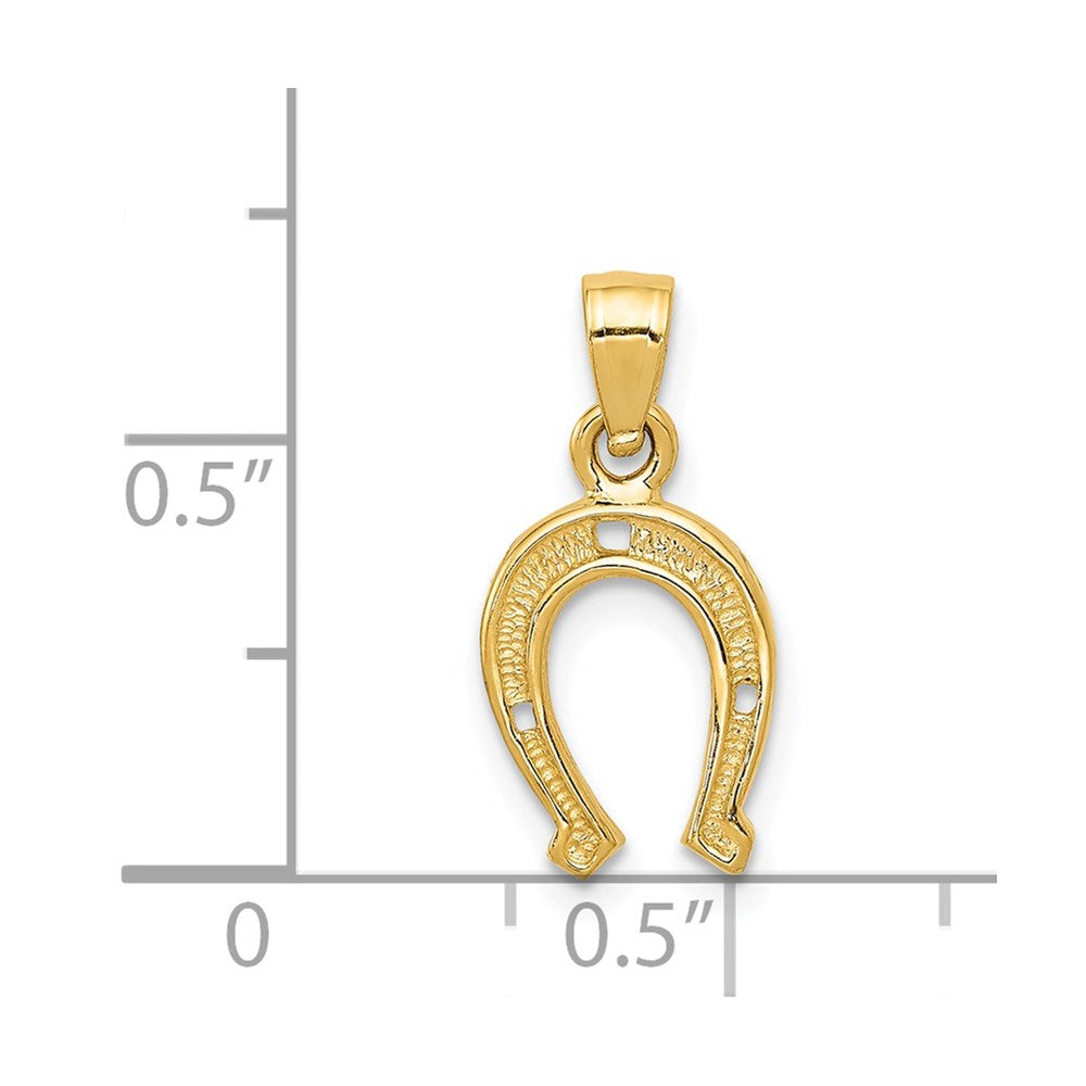 14K Gelbgold Hufeisen Anhänger