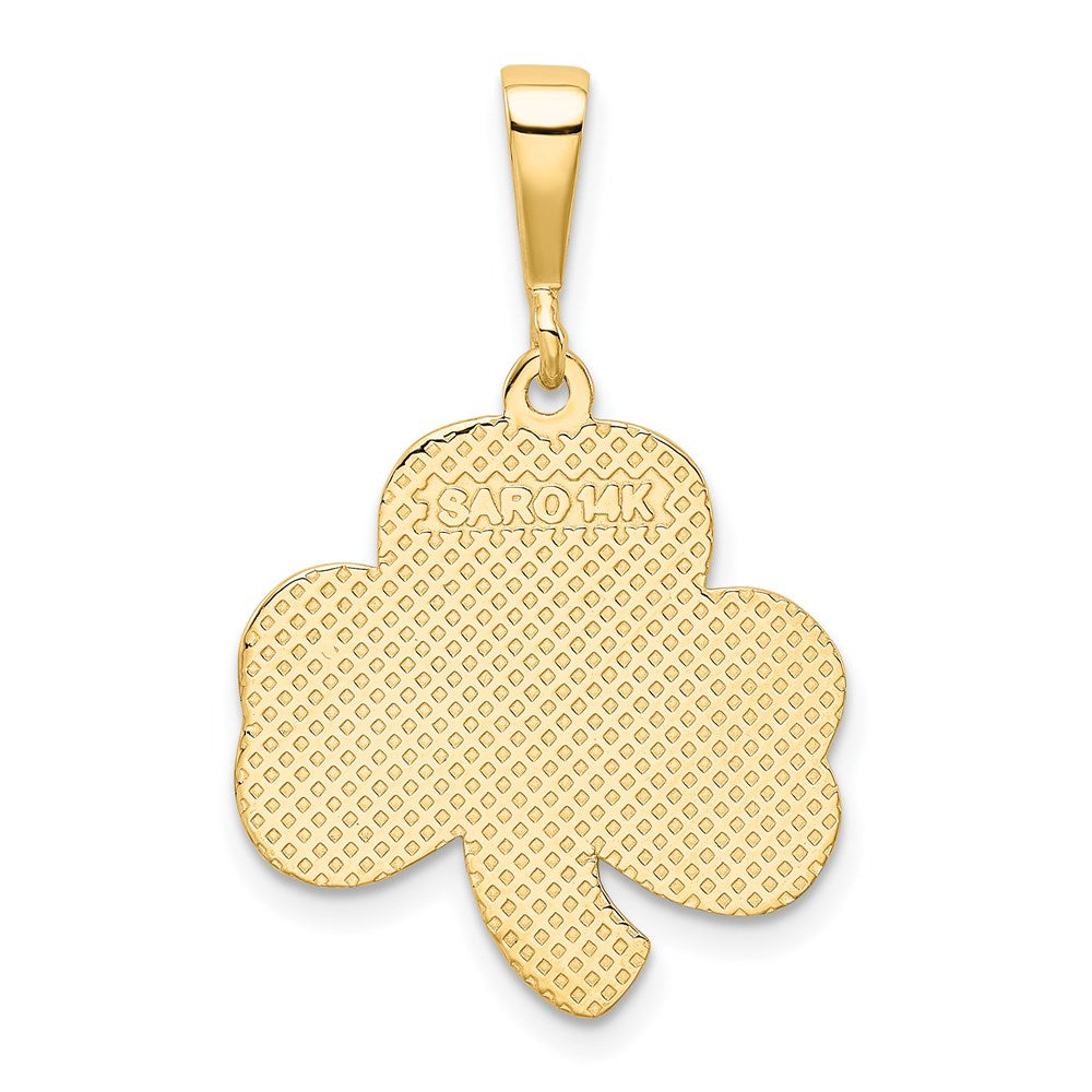 14K Gelbgold Trinity-Kleeblatt-Anhänger