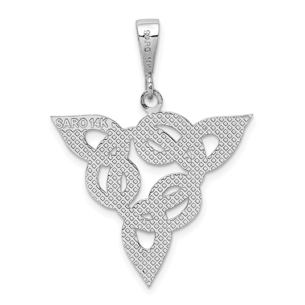 14K Weißgold Trinity-Anhänger