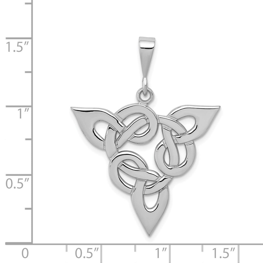 14K Weißgold Trinity-Anhänger