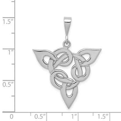 14K Weißgold Trinity-Anhänger