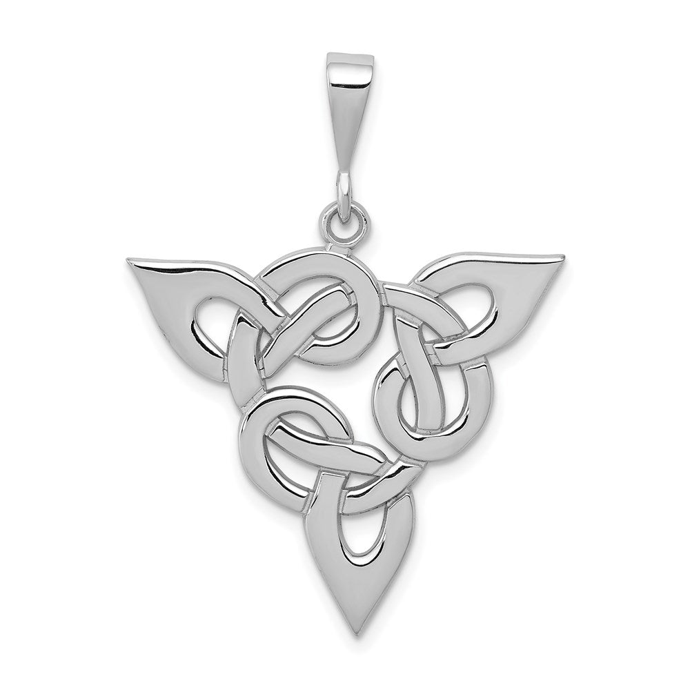 14K Weißgold Trinity-Anhänger
