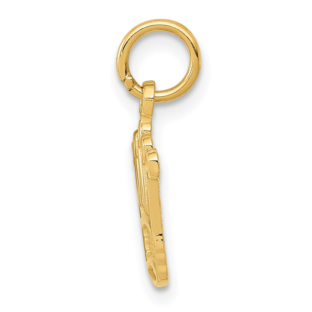 14K Gelbgold Kings Krone Charm