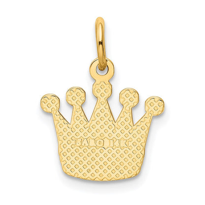 14K Gelbgold Kings Krone Charm