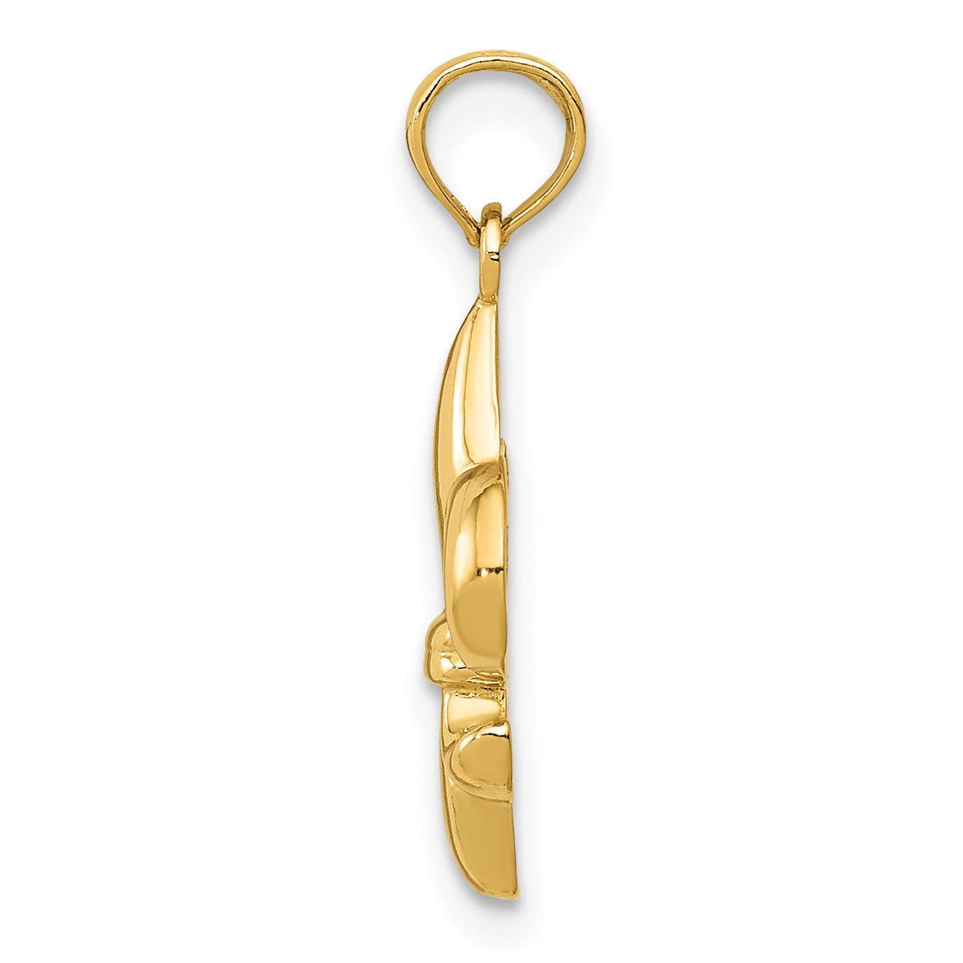 14K Gelbgold Klein Fleur-de-lis Anhänger