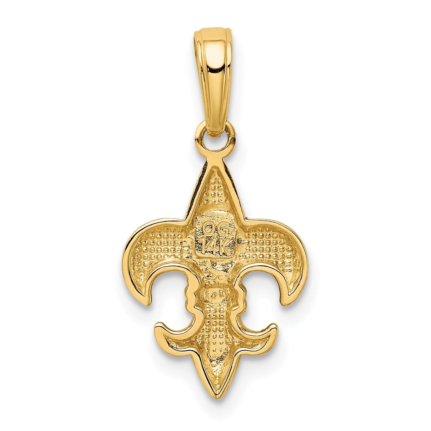 14K Gelbgold Klein Fleur-de-lis Anhänger