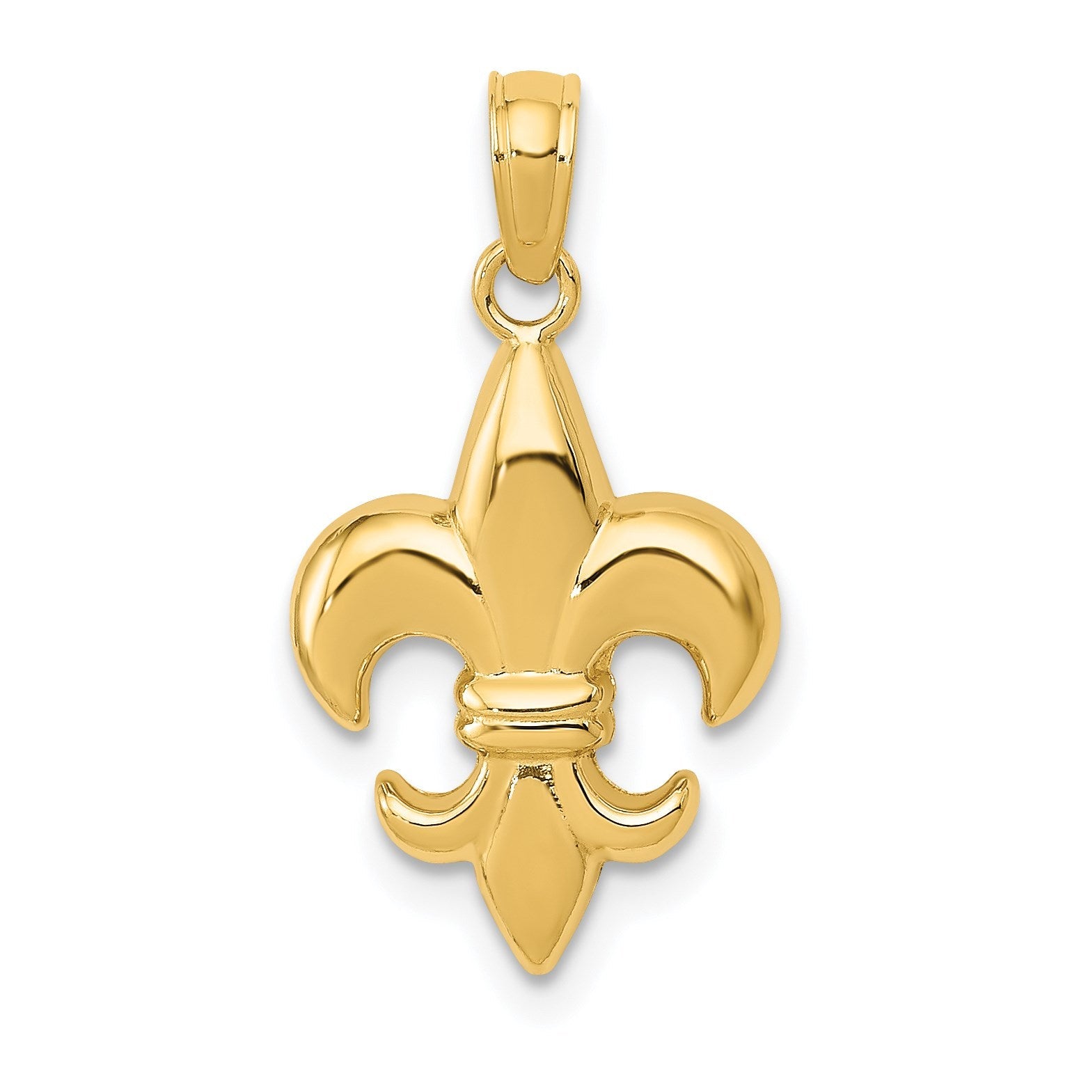 14K Gelbgold Klein Fleur-de-lis Anhänger