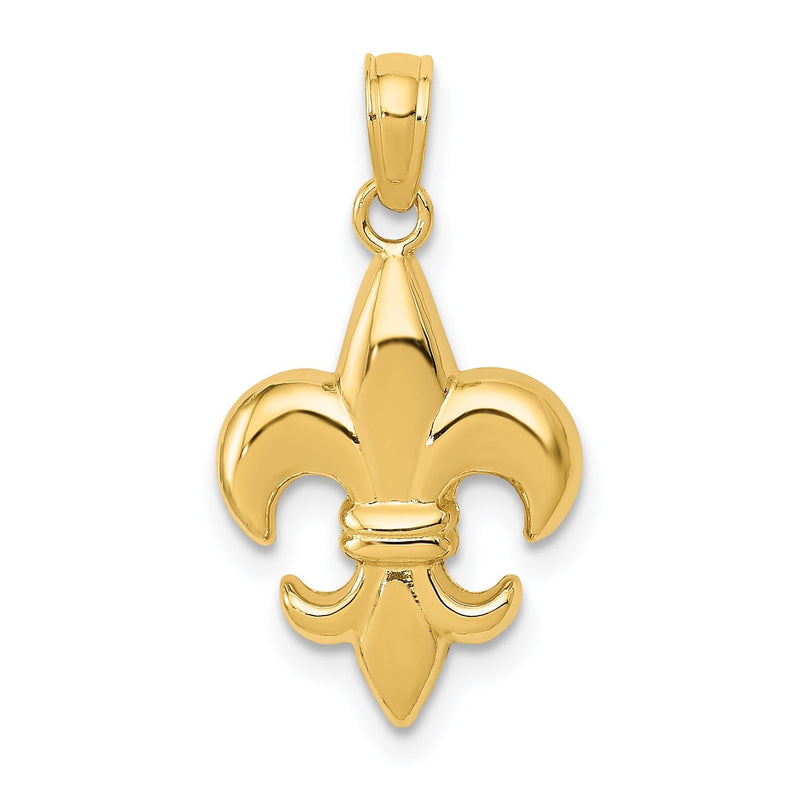 14K Gelbgold Klein Fleur-de-lis Anhänger