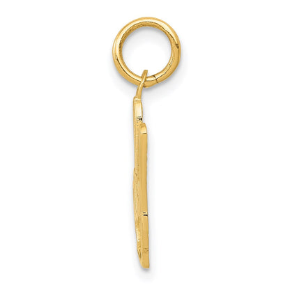 14K Gelbgold Frieden Zeichen Charm