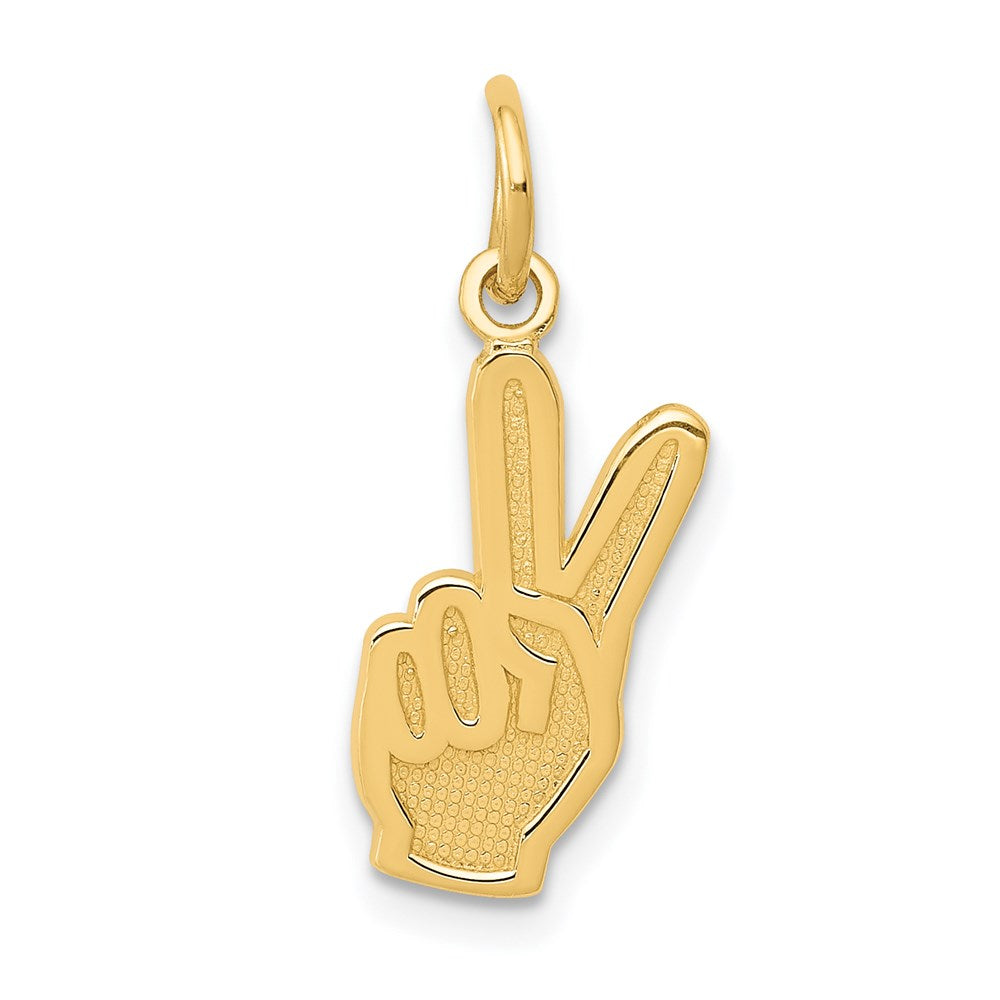 14K Gelbgold Frieden Zeichen Charm