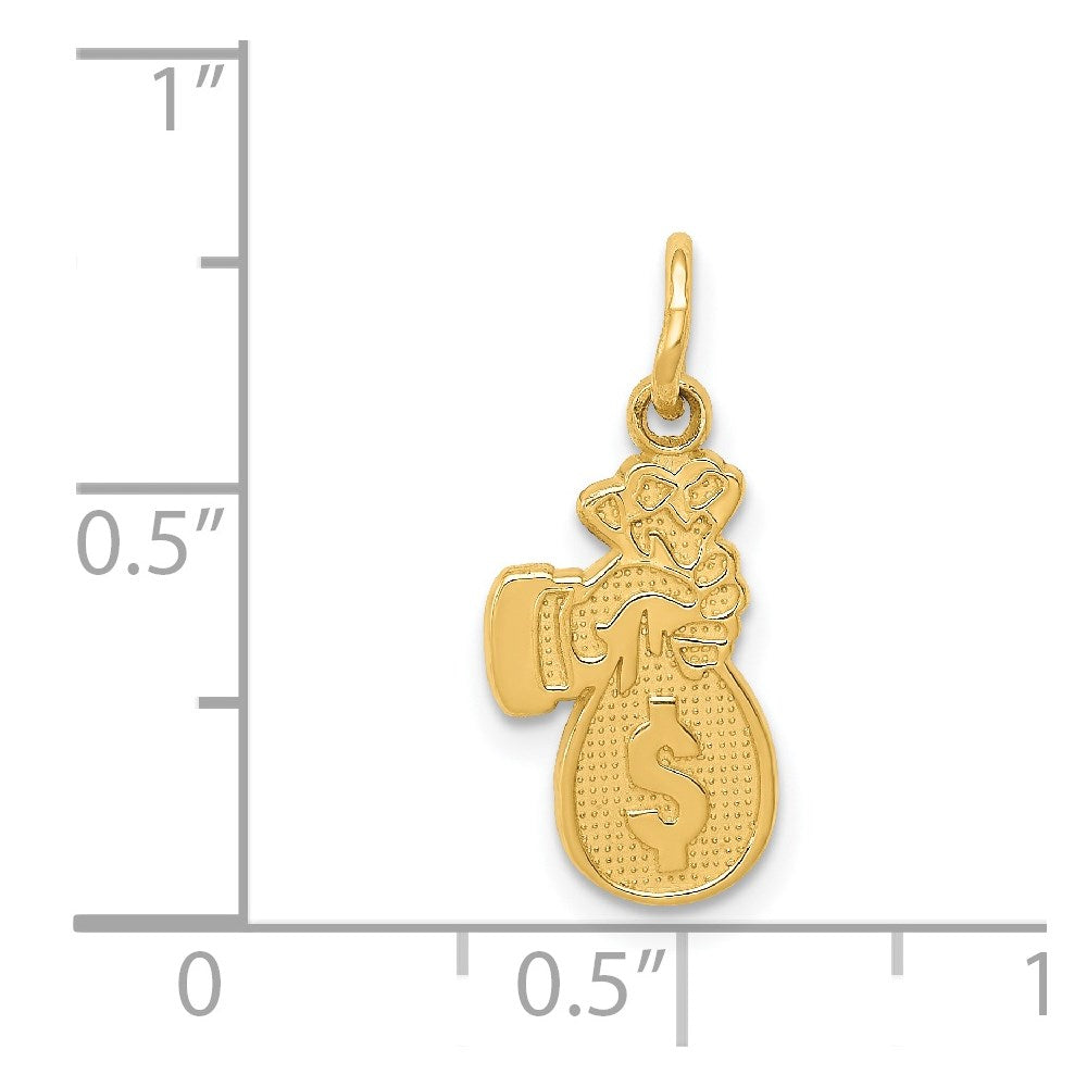 14K Gelbgold Geld Bag Charm