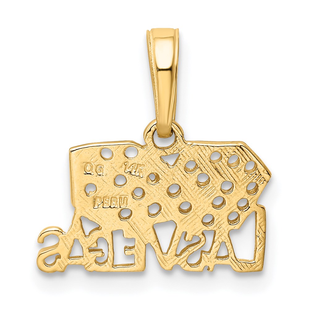 14K Gelbgold Las Vegas mit Dice Anhänger