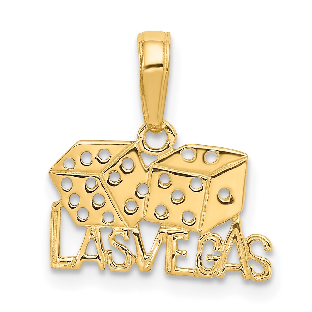 14K Gelbgold Las Vegas mit Dice Anhänger