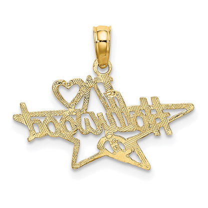 14K Gelbgold I Herz Hollywood Stern Charm