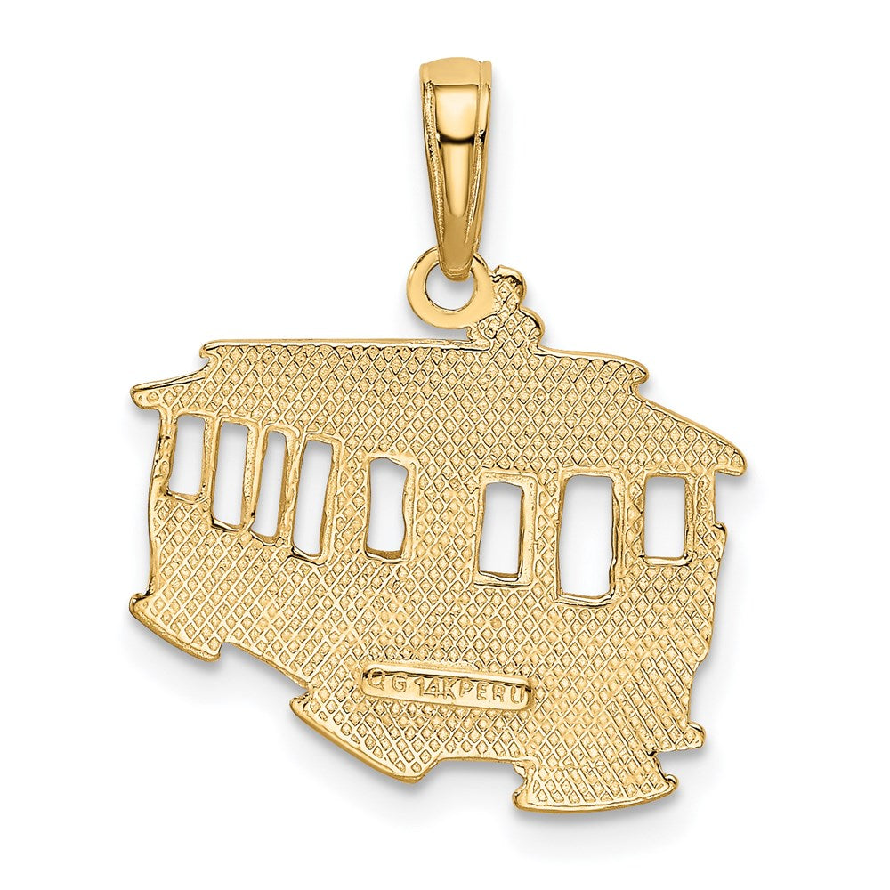 14K Gelbgold Seilbahn-Anhänger