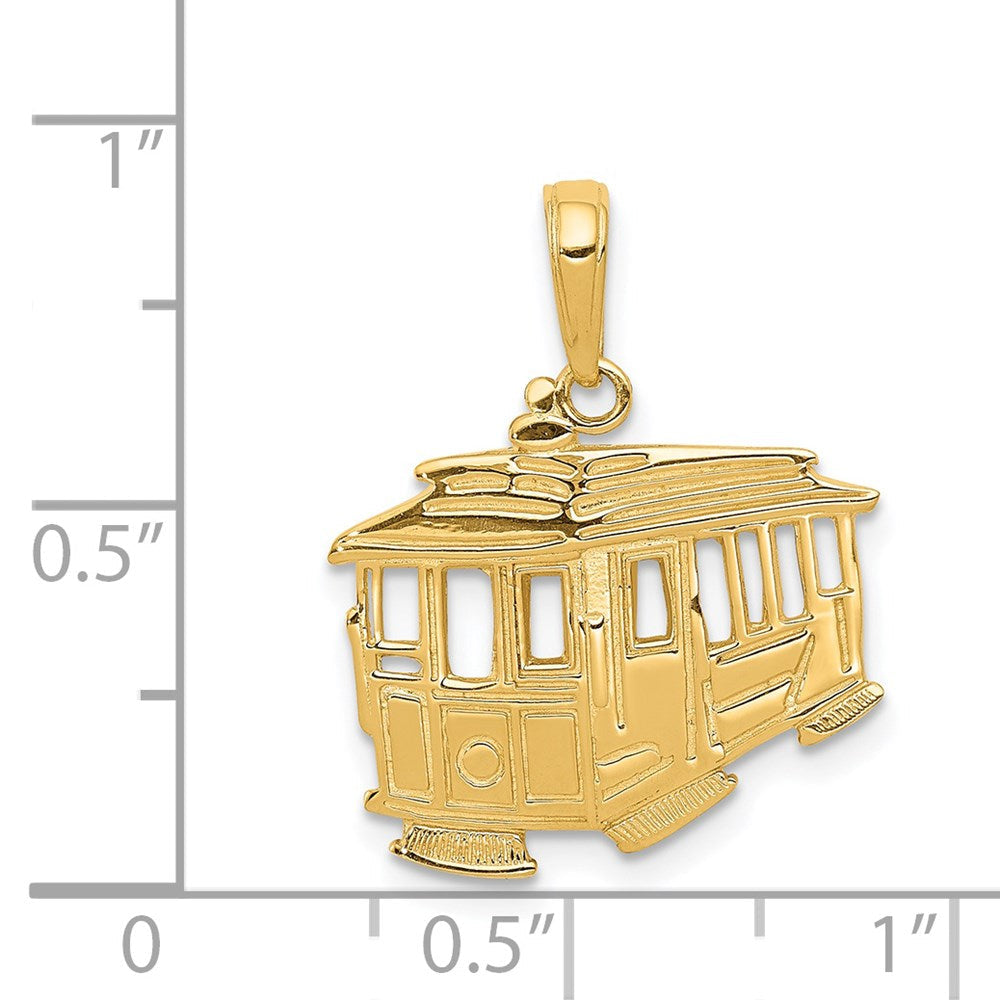 14K Gelbgold Seilbahn-Anhänger