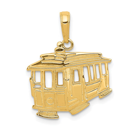 14K Gelbgold Seilbahn-Anhänger