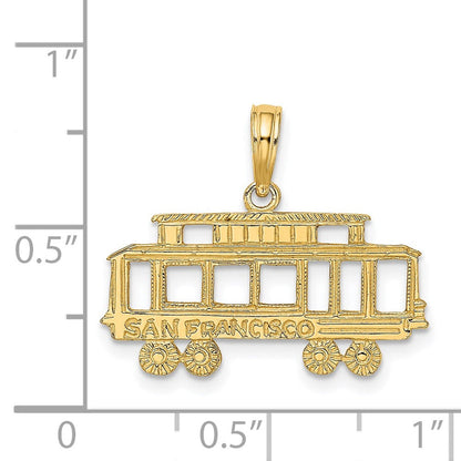 14K Gelbgold San Francisco Ankerkette Auto Charm