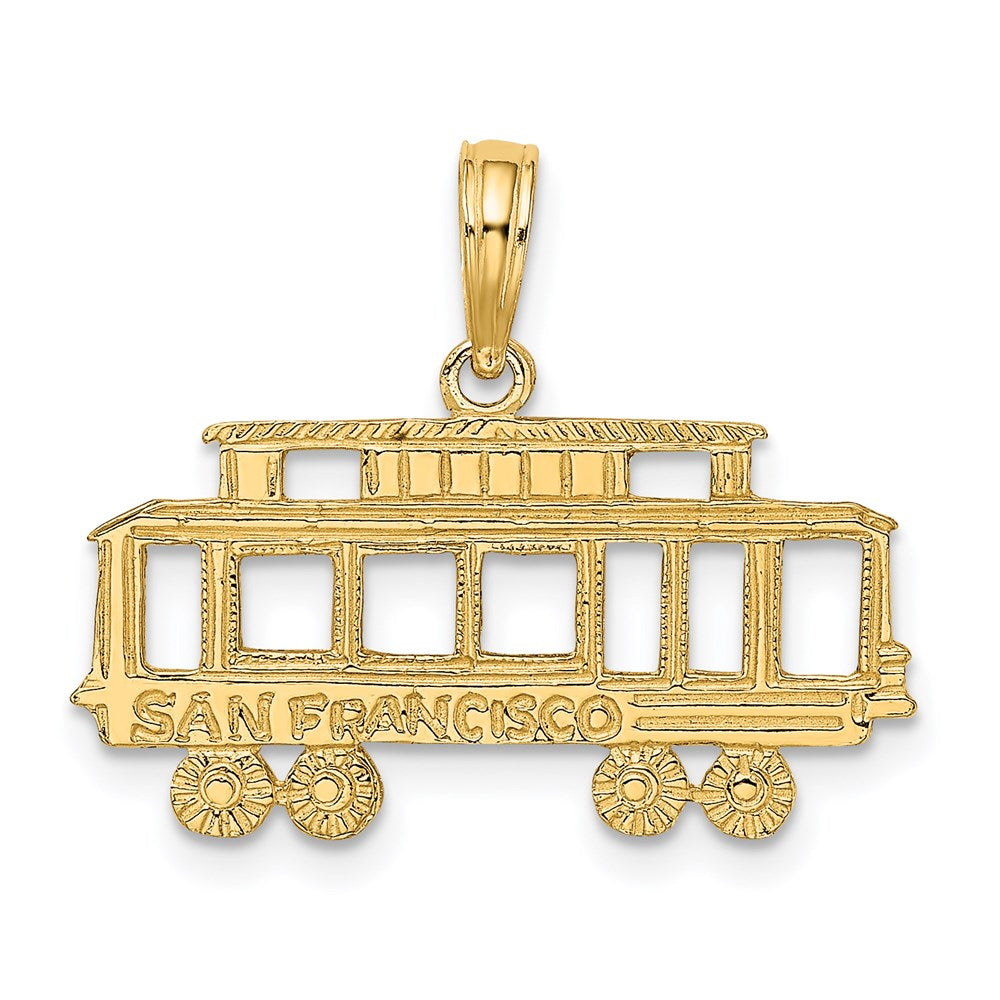 14K Gelbgold San Francisco Ankerkette Auto Charm