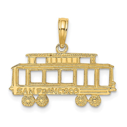 14K Gelbgold San Francisco Ankerkette Auto Charm