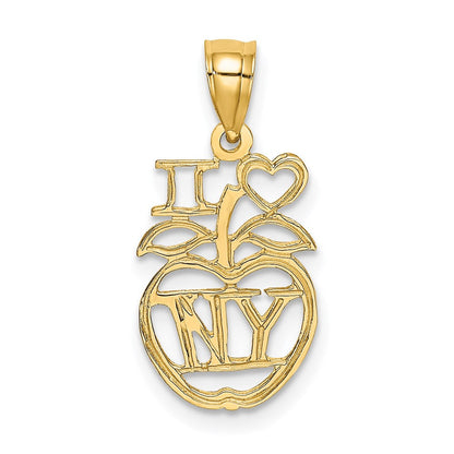 14K Gelbgold I Herz Ny Apple Charm