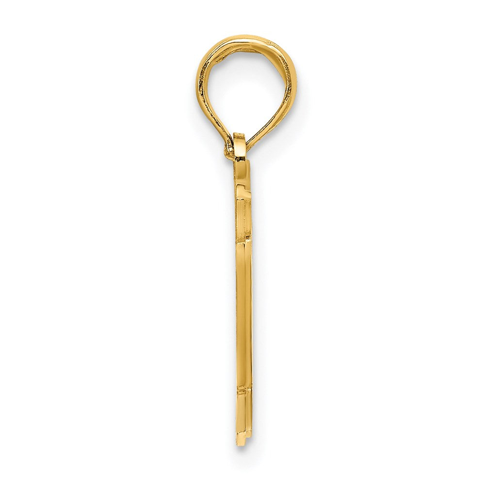 14K Gelbgold Nantucket Karte Charm