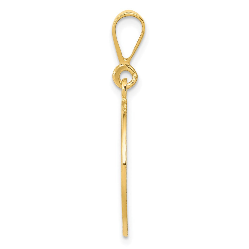 14K Gelbgold Globus-Anhänger