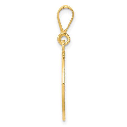 14K Gelbgold Globus-Anhänger