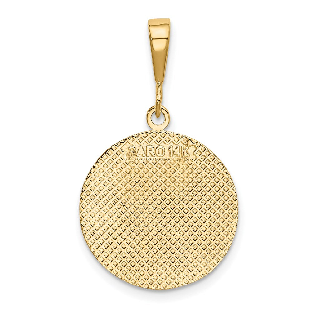 14K Gelbgold Globus-Anhänger