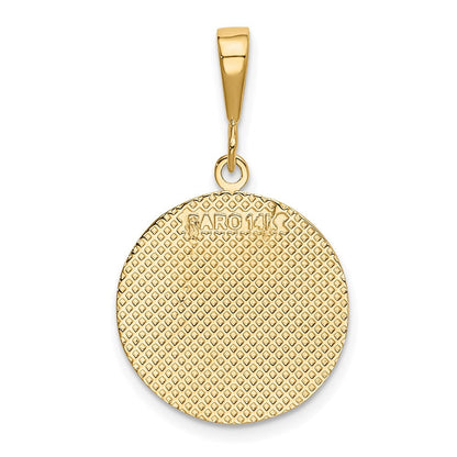 14K Gelbgold Globus-Anhänger