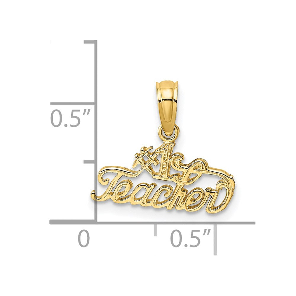 14K Gelbgold #1 Lehrer Charm