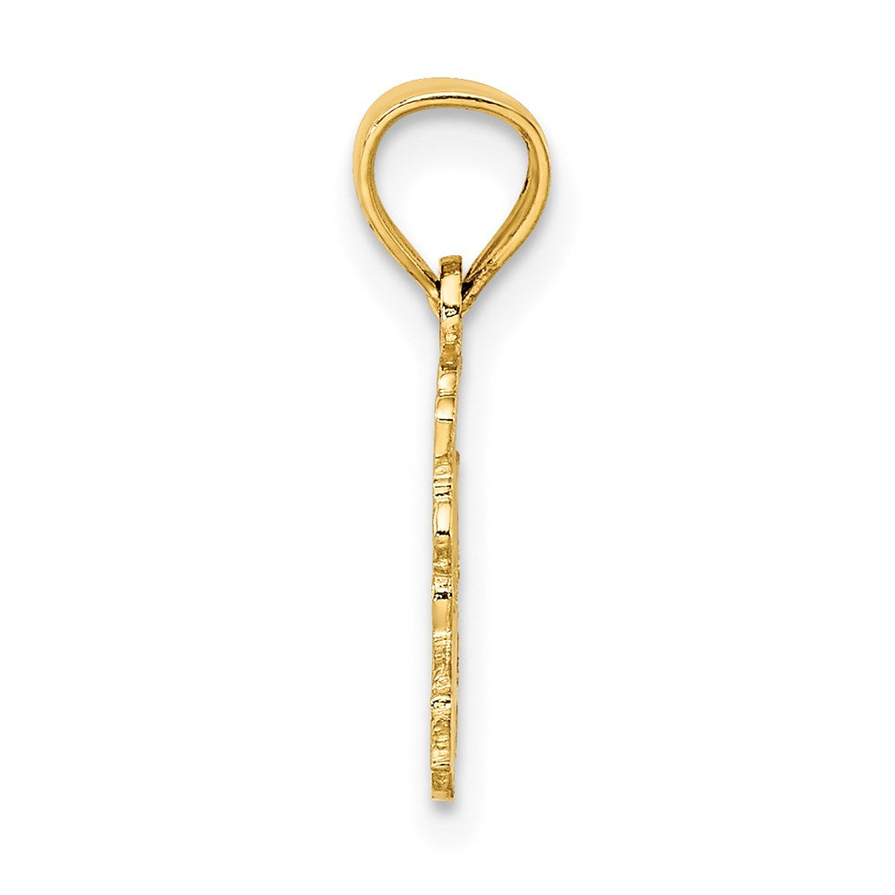 14K Gelbgold I Liebe Trains Charm