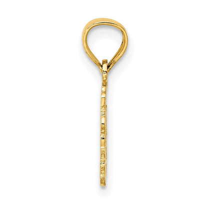 14K Gelbgold I Liebe Trains Charm