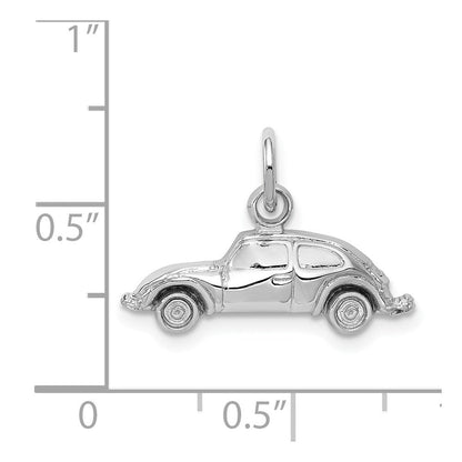14K Weißgold Auto Charm