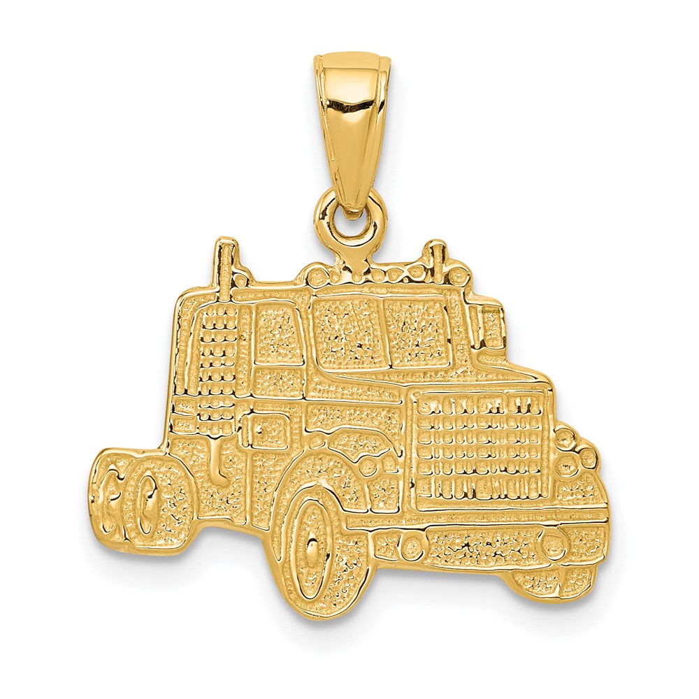 14K Gelbgold Lastwagenführerhaus-Anhänger