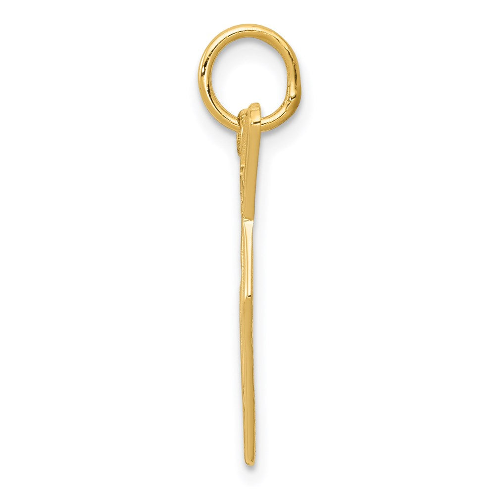 14K Gelbgold Brick Trowel Charm