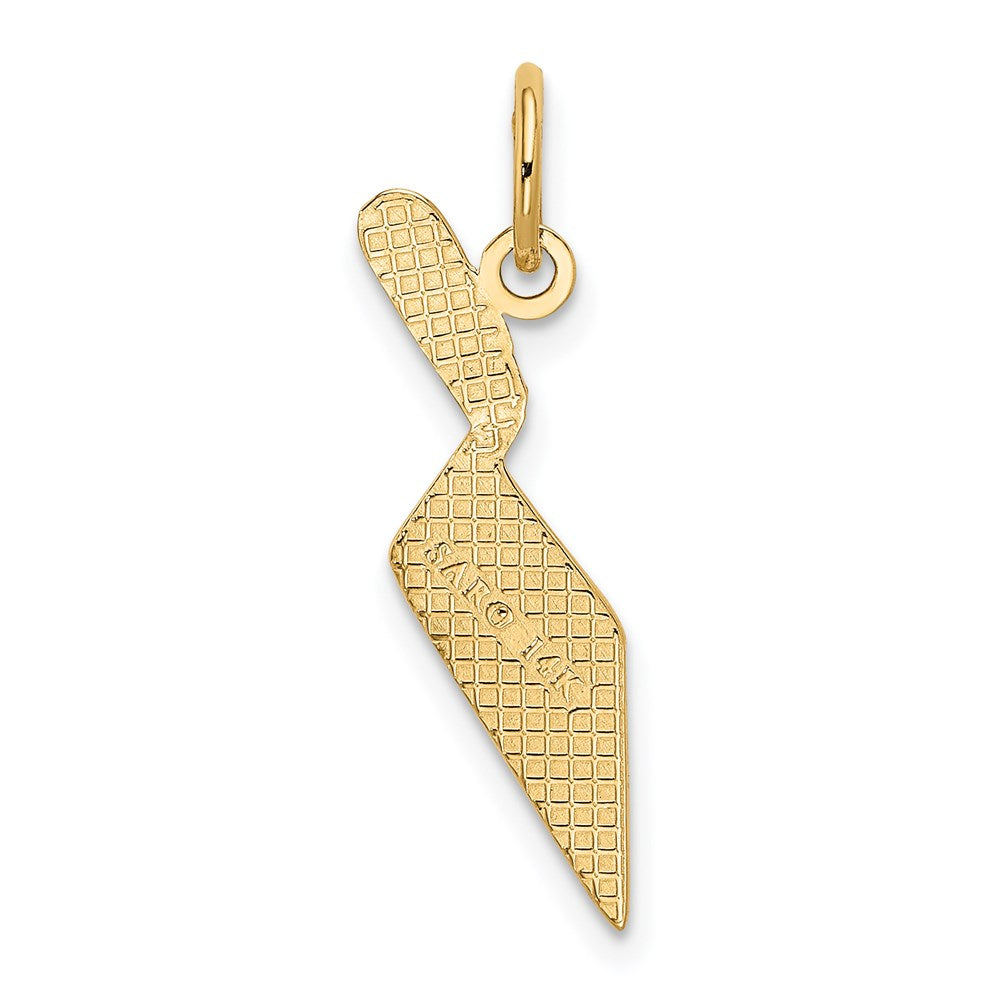 14K Gelbgold Brick Trowel Charm