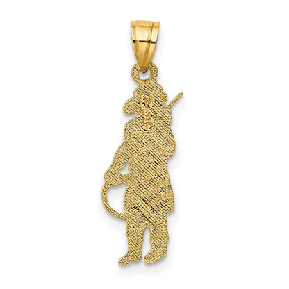 14K Gelbgold Fireman mit Hose Charm