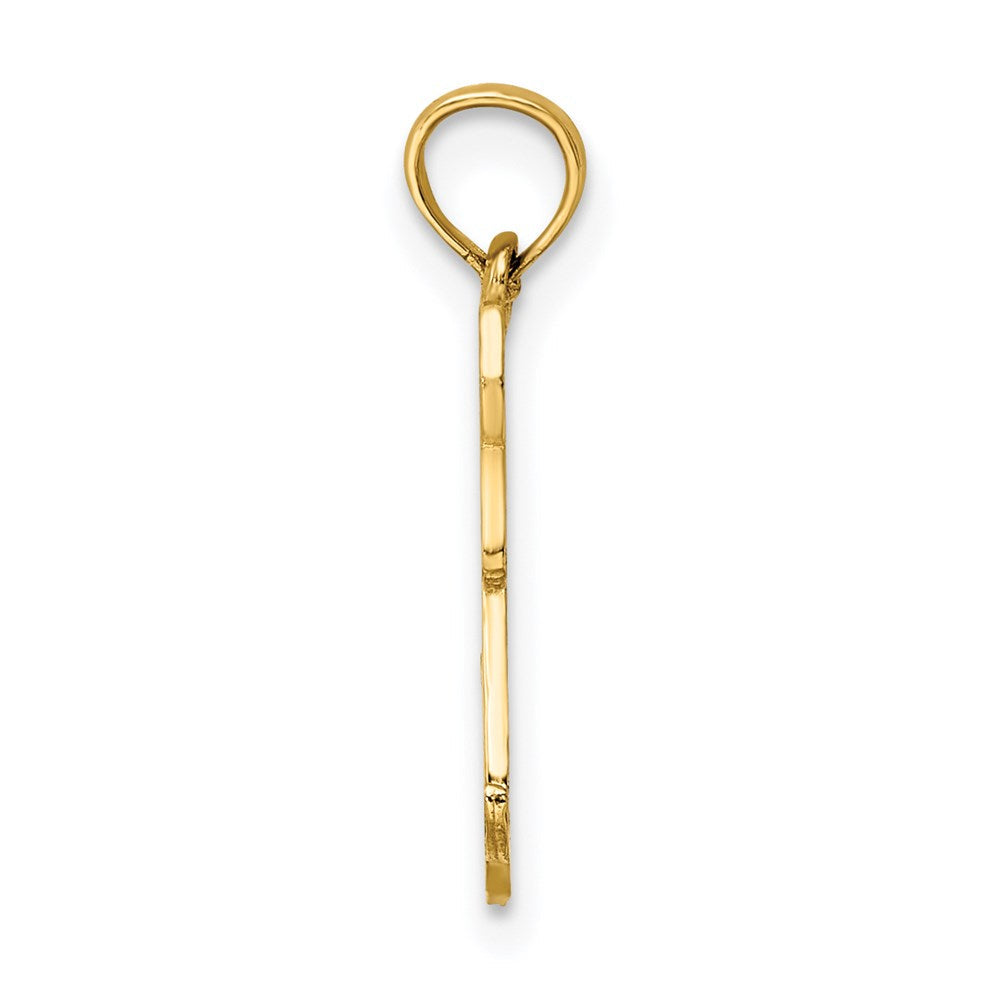 14K Gelbgold Feuer Hydrant und Hund Charm