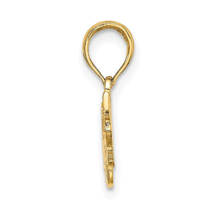 14K Gelbgold Feuer Truck Charm