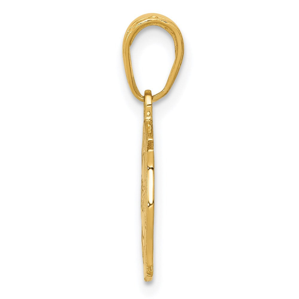 14K Gelbgold Feuer Dept Shield Anhänger