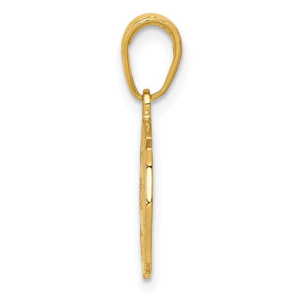 14K Gelbgold Feuer Dept Shield Anhänger