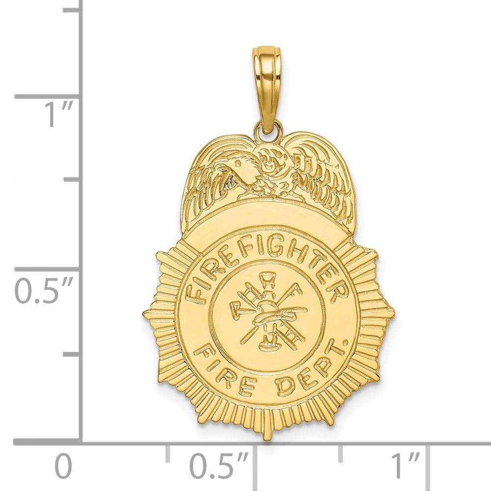 14K Gelbgold Feuerwehrabzeichen-Charm